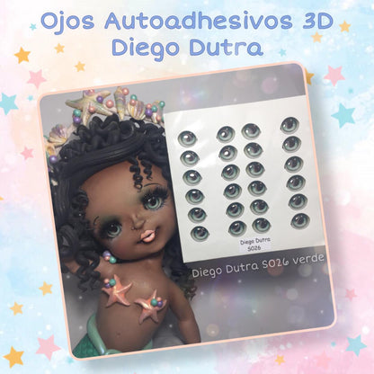 Ojos Autoadhesivos 3D Diego Dutra